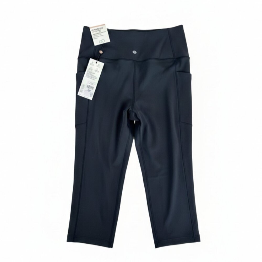 CALIA Women's Leggings High Rise Knee Crop Powermove Collection Black Small NWT